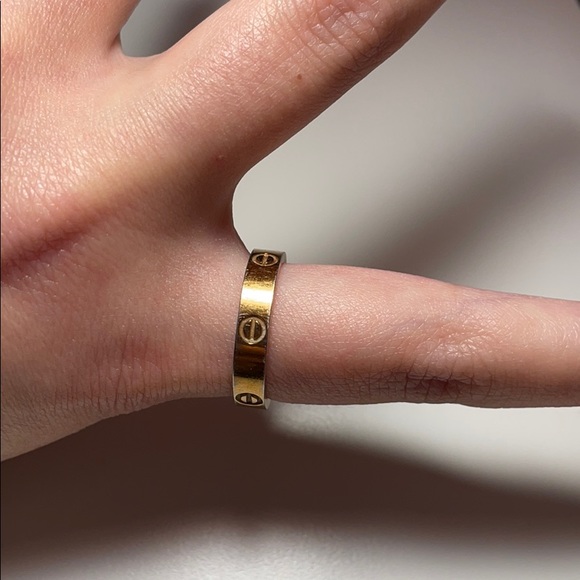 Love ring gold vermeil no tarnish - Picture 2 of 8